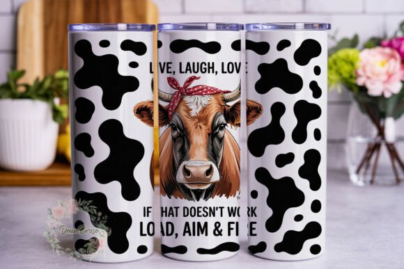 Cow Bandana Quote 20oz Tumbler Wrap Graphics for Tumbler Wraps
