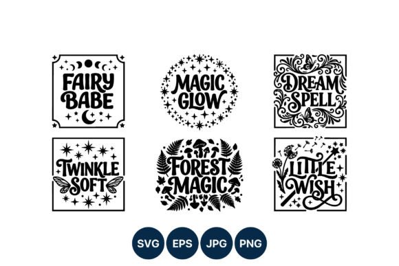 Magical Quote Vector Art Black White Graphics and Illustrations