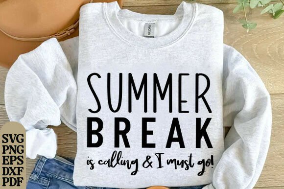 Teacher Summer Svg Png, Summer Break Svg Graphics & T-Shirt Designs