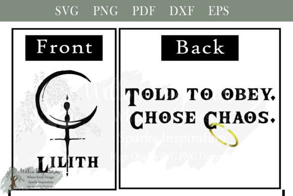 Told to Obey Chose Chaos Goth Witchy Svg Graphics for T-Shirt Designs