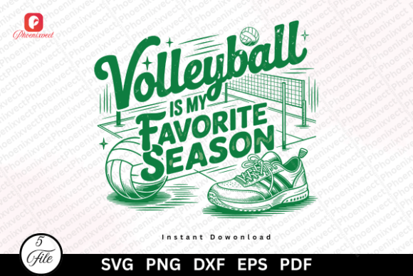 Volleyball Is My Favorite Season SVG PNG: Graphics & Illustrations Review